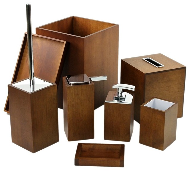 اكسسوالراطقم صني لادوات الدورة Contemporary-bathroom-accessory-sets