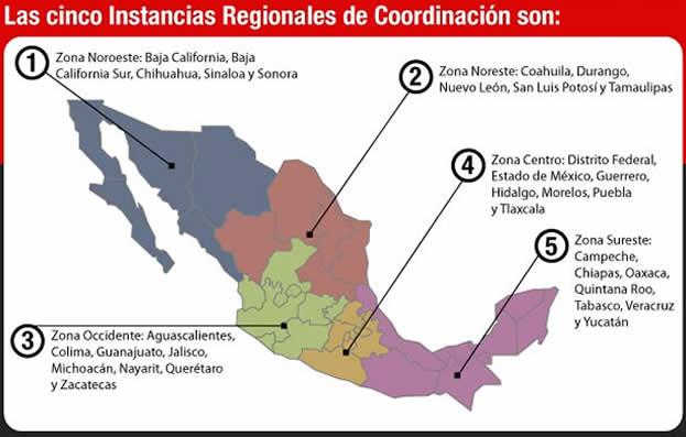 Dan a conocer las cinco zonas de seguridad del país Gobernacin-5-regiones-divide-al-pas-seguridad-pblica