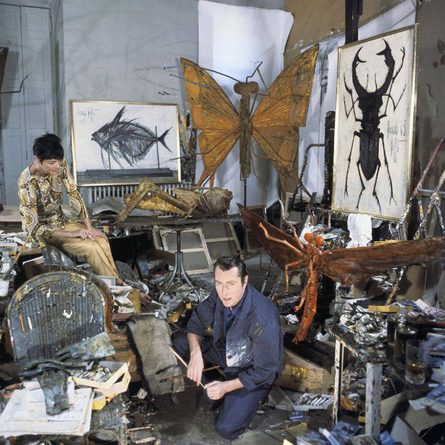 Fotos de 100 artistas en sus estudios Famous-artists-studios-muses-11__880