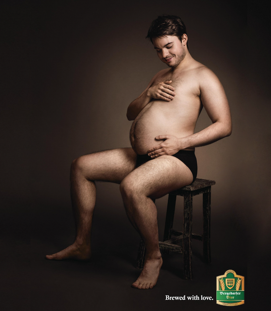 Kuidas näeb välja rase transmees? Bergedorfer-funny-beer-ad-pregnant-men-maternity-brewed-with-love-jung-von-matt-3