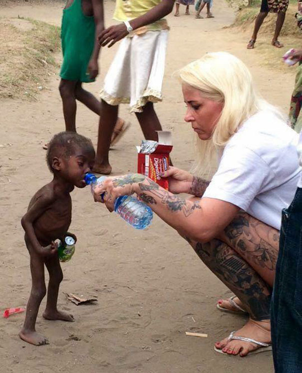 Remember The Starving Kid Left To Die By His Parents? He Just Had His First Day Of School Nigerian-starving-thirsty-boy-first-day-school-anja-ringgren-loven-8