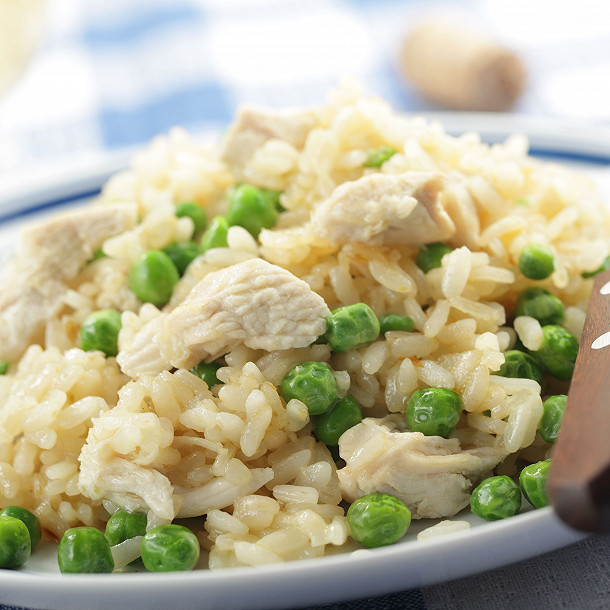 Risotto de poulet aux petits pois I14209-risotto-de-poulet-aux-petits-pois