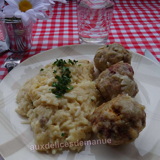 Boulettes aux 3 viandes et riz en sauce I17895-boulettes-aux-3-viandes-et-riz-en-sauce