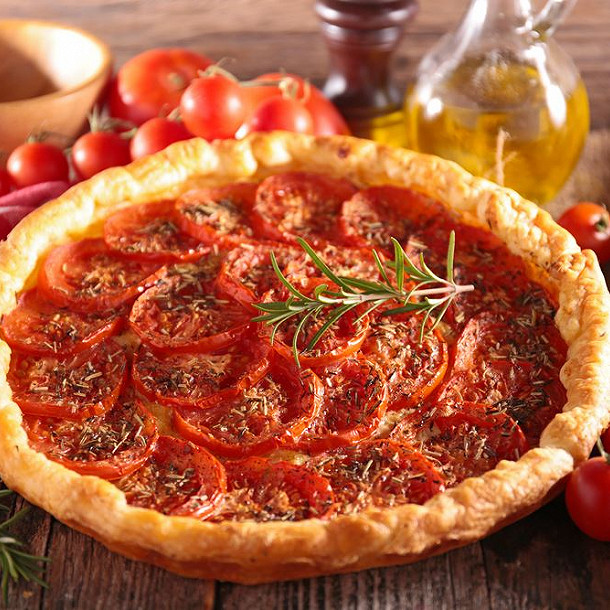 Tarte aux feuilles de brick, tomates et chèvre I84066-tarte-brick-tomate