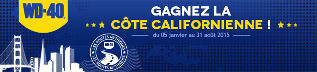 27.01 IG + TAS WD40 / Un voyage pour 2 sur la côte Californienne et 60 lots à gagner DLP: 31/08/2015 Bandeau