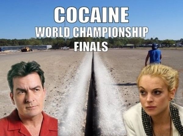 Charlie Sheen stayed awake for 48 hours to achieve a suitably wasted look for his cameo as a drugged-up felon in which movie? Coke_01c17e_4607900