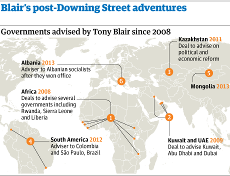 Tony Blair accused of conflict of interests in Middle East BlairsadventuresWEB280614