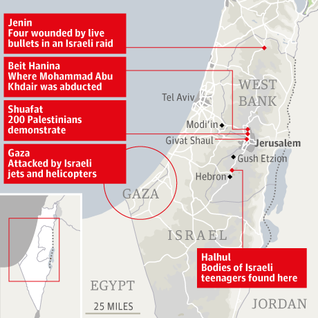 Palestinian demonstrators clash with police after Palestinian teenager found dead IsraelJerusalemunrestpng