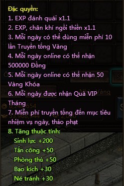 Ải Mỹ Nhân – Hệ thống VIP ko mắc tiền mà nhiều lợi ích Amn47