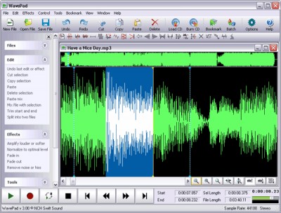 El archivo comprimido incluye los siguientes programas: Wavepad