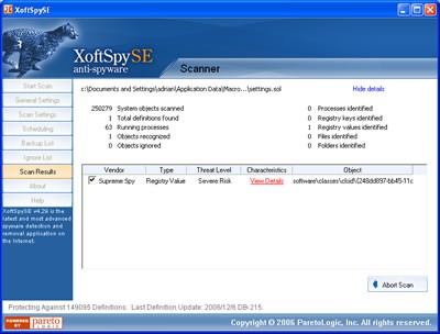 البرنامج العملاق فى حذف ملفات التجسس XoftSpySE 6 بالكراك Xoftspy