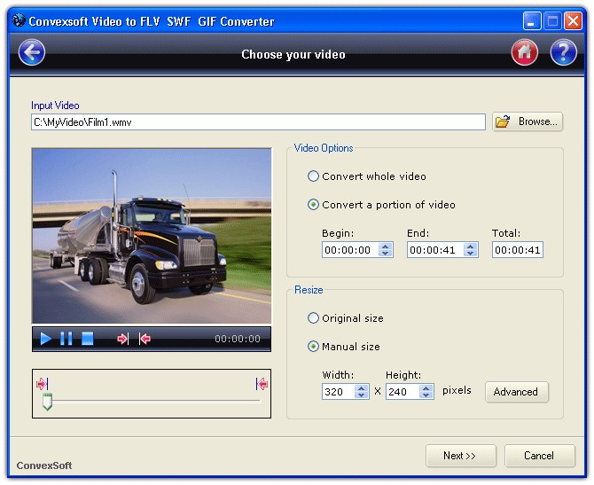         Convexsoft-video-to-flv-swf-gif-converter