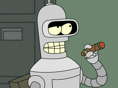 FUTURAMA. Bender-smoking