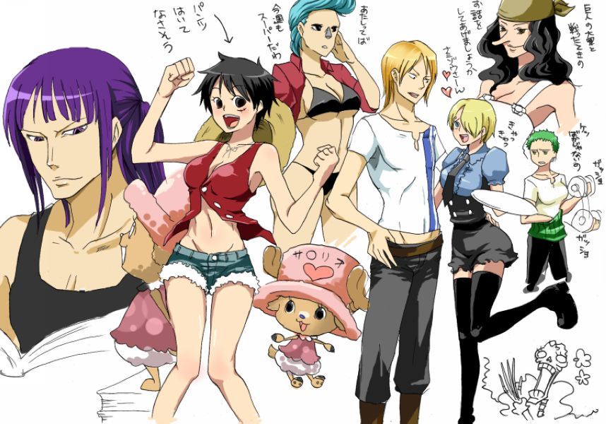 Personajes de One Piece cambiando de género 739370