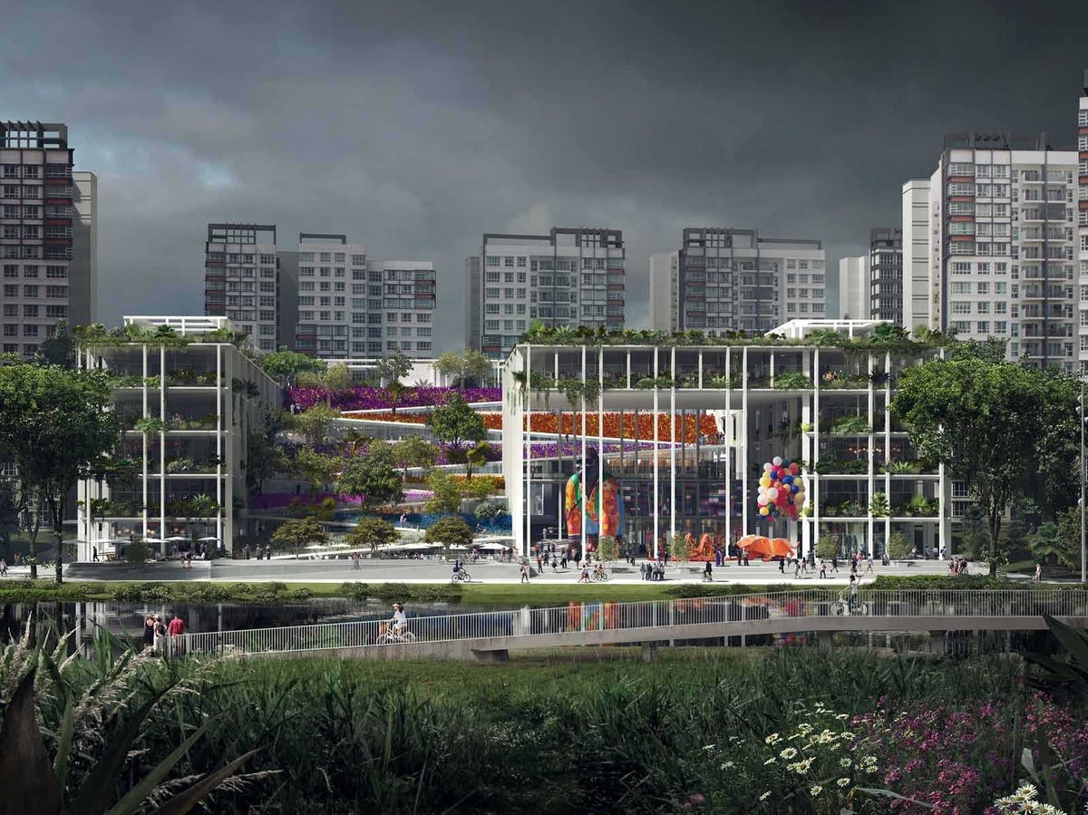 Những tòa nhà độc đáo. Gardens-by-the-waterway-neighborhood-centre-and-polyclinic-at-punggol-by-multiply-architects-llp-singapore