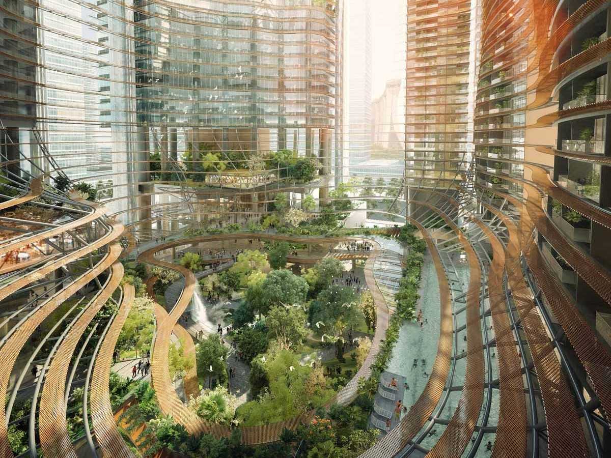 Những tòa nhà độc đáo. Marina-one-singapore-by-ingenhoven-architects-gmbh-singapore