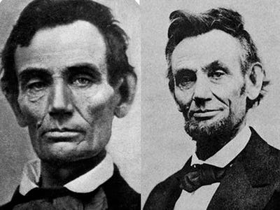 Crowd Awaits unveiling of Obama Statue! Abraham-lincoln-before-1858-and-after-1865