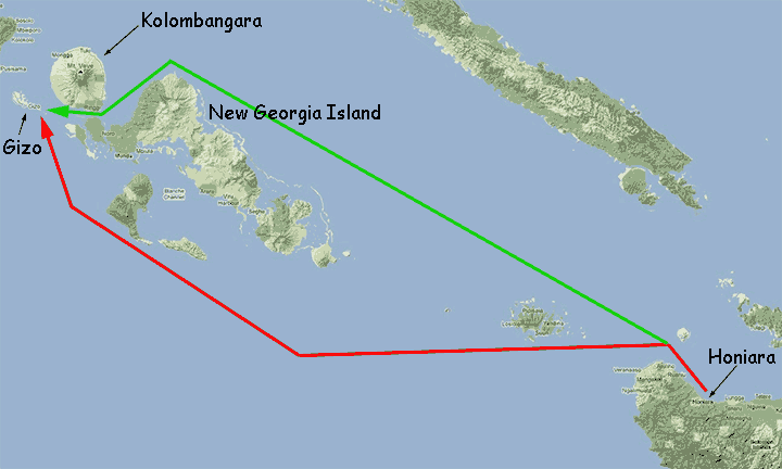 VLM... Mélanésie n°11: Honiara - Gizo VLM_malan11_carte