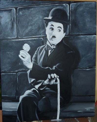 Acrylique de Charlie Chaplin 53865078_m