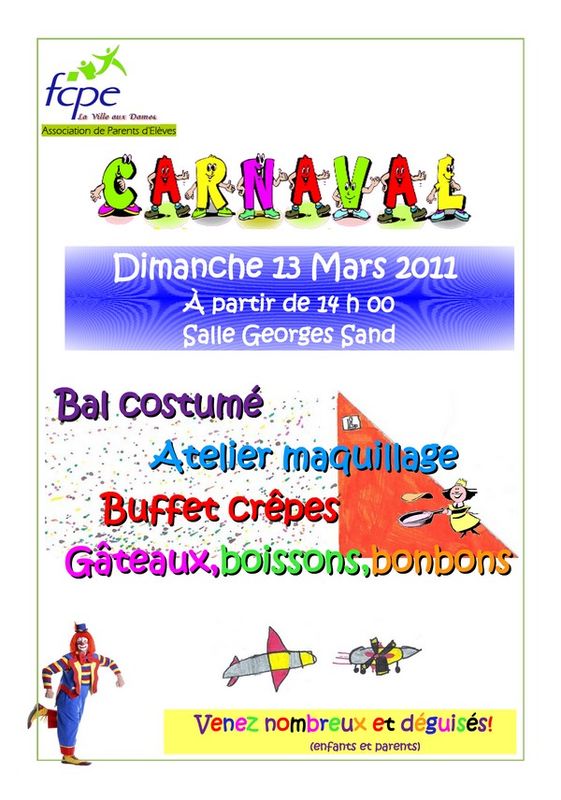 Dimanche 13 mars - Près de chez nous - Carnaval de la Ville aux Dames - 14h00 61089997