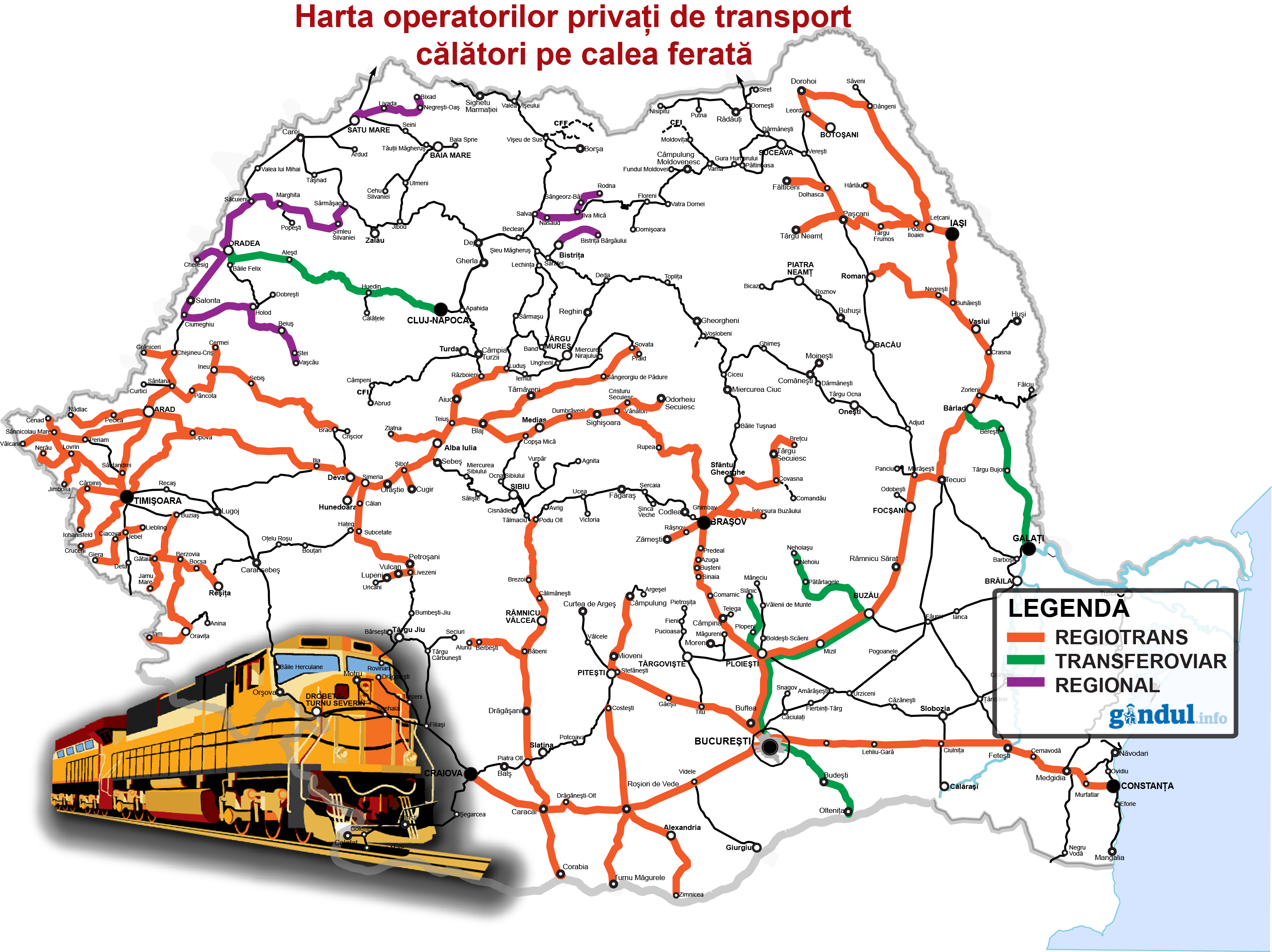 Harta cu reteaua Cai Ferate Romane Operatori-privati-final