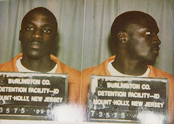 The first song of Akon  Akon-mug-shot