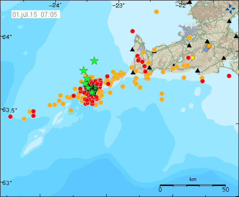 Plus de 200 tremblements de terre trembler Islande depuis 48 heures - Nouvelle éruption volcanique sous-marine?  Earthquake-swarm-iceland-july-2015