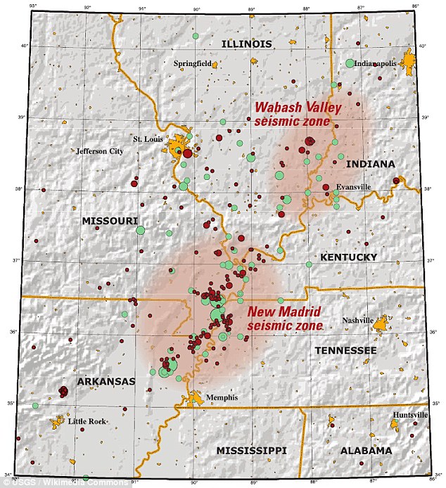 14 earthquakes hit Tennessee and Missouri in the New Madrid Seismic Zone in 24 hours New-madrid-seismic-zone