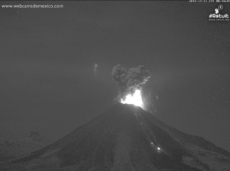 11 volcanoes erupting around the world last week. The volcanic unrest continues Colima-eruption-december-2016-1