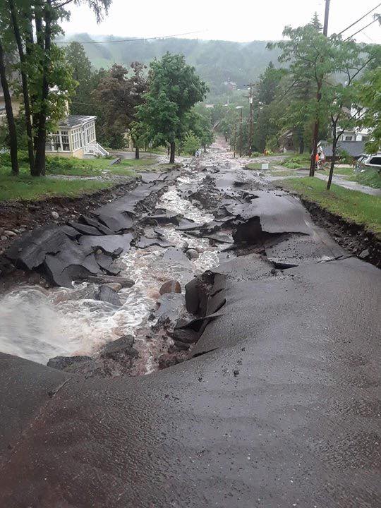 Flash floods wash away streets in Lake Linden, Michigan Streets-washed-away-michigan-2