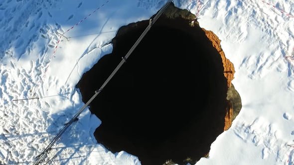Huge 100ft sinkhole appears after earth tremor in Montenegro – residents STUNNED Montenegro-sinkhole