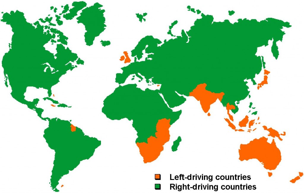 ما سر قيادة الدول على جهة اليمين وأخرى اليسار؟ Driving-on-the-left-1024x650