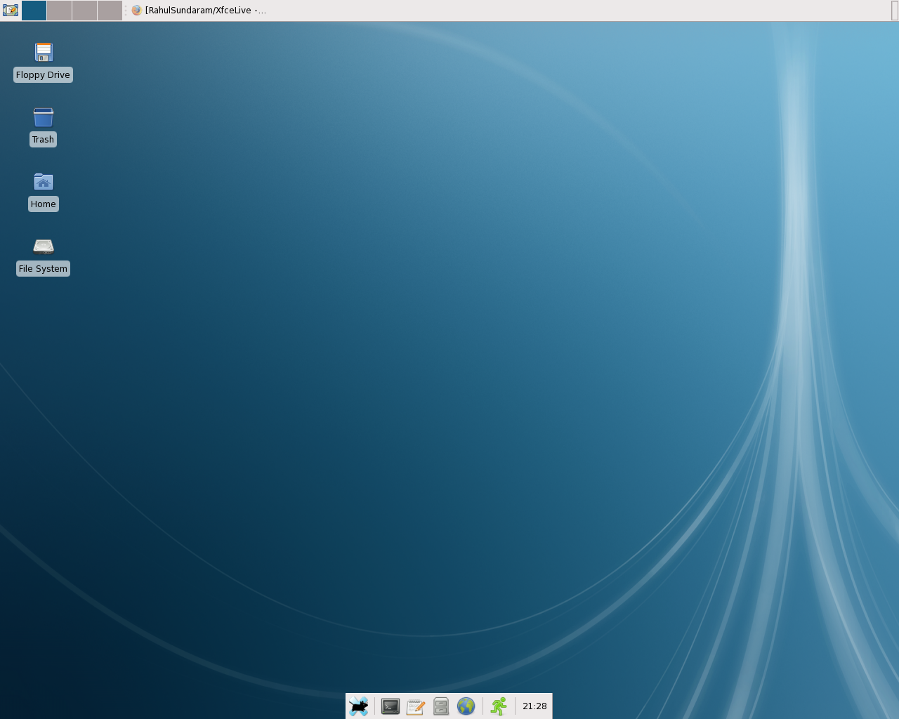 KDE, GNOME y XFCE Rawhide20080303xfce