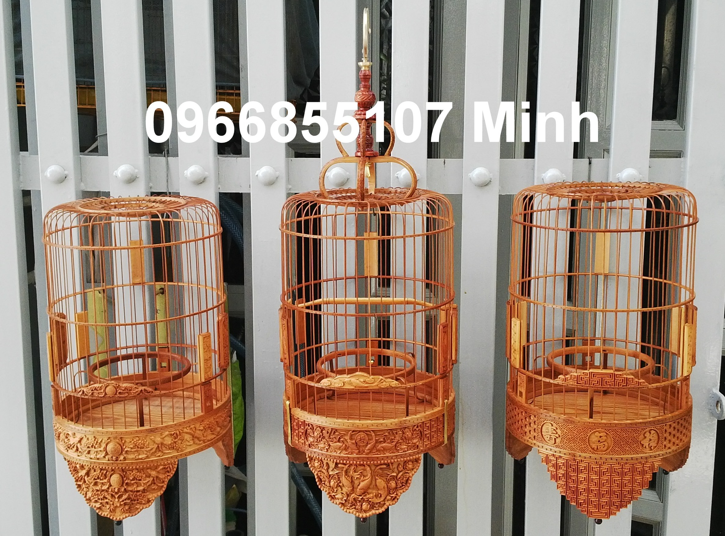 Lồng chim Khuyên, Chào Mào, Mi, Đất, Yến, Sâu chạm 3D, chạm 3D tang gù lồi  Longkhuyencmitcham3Ddp7