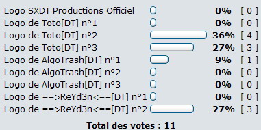 Vote pour le nouveau logo de la SXDT Productions TERMINE ! Voteslogos