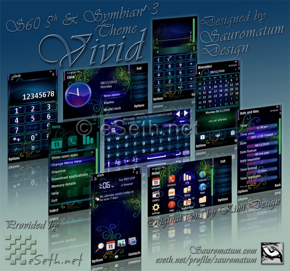 vivid Symbian^3 Themes for Nokia N8 Nokia C7 Nokia C6 01 and Nokia E7