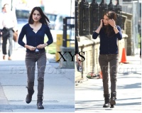 Kristin Kreuk on the set of Beauty and the Beast, the 23th March. AaopV7Y2