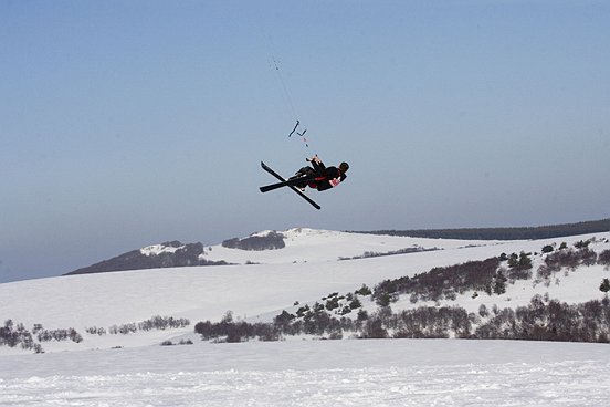 Week End Snowkite en Auvergne fin Février 2009 0070