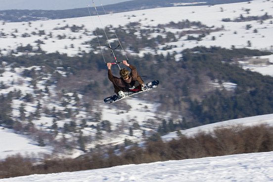 Week End Snowkite en Auvergne fin Février 2009 0103