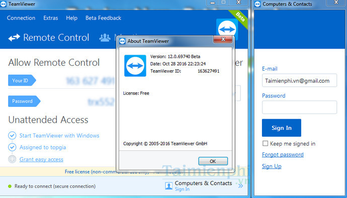 TeamViewer | Phần mềm hỗ trợ điều khiển máy tính laptop từ xa  Teamviewer_12