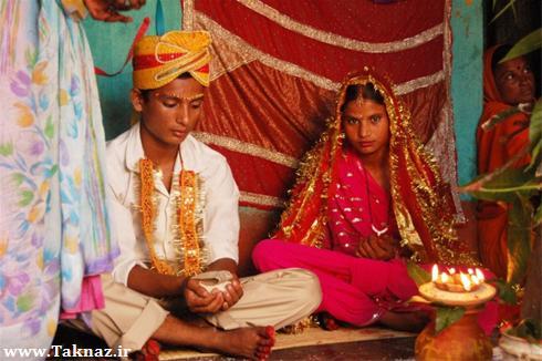 عروسی یک زوج کم سن سال هندی !! (عکس) 0.153017001333520689_taknaz_ir