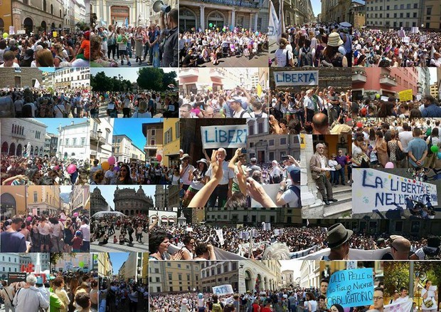 Italians take to the streets Vaccine-protests-Italy-1