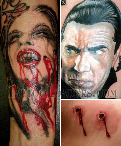 Vampire / Blut / Horror Vampire-Tattoos