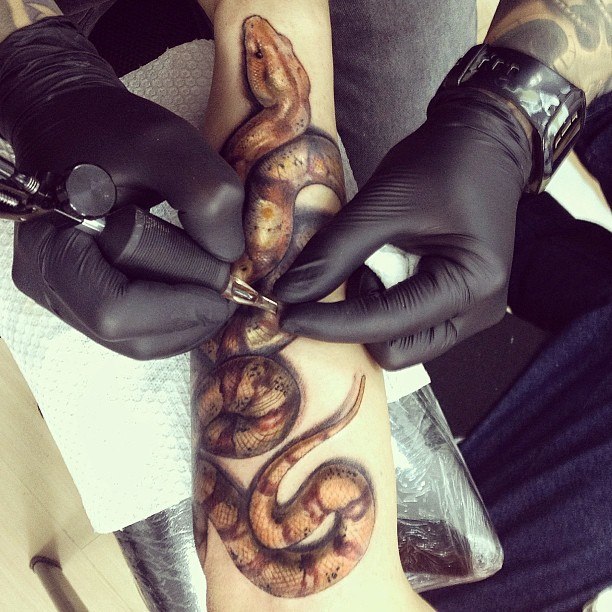 Фото и значение татуировки Змея, Кобра. - Страница 2 Snake