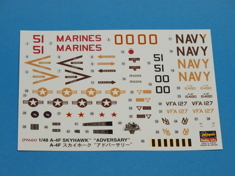 [Hasegawa] 09660 - 1/48 - A-4F Adversary 06-decals