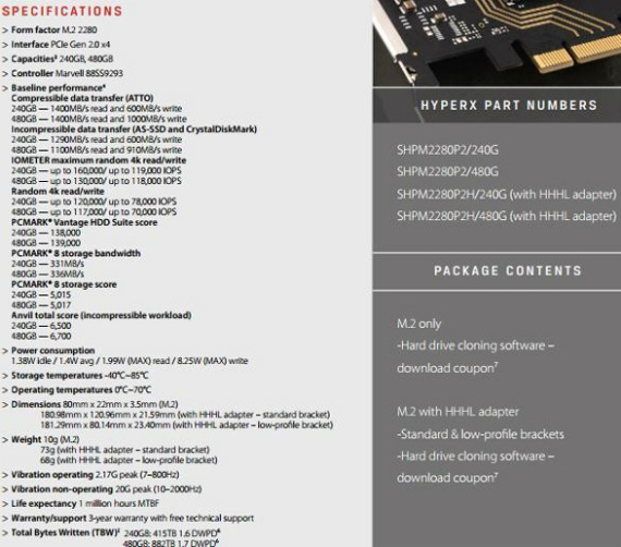 Kingston HyperX Predator PCIe SSD: Με ταχύτητες 1.000MB/s και 1.400MB/s Kingston-HyperX-Predator-480GB-Packaging