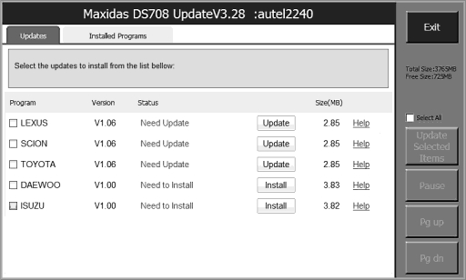 Cần bán máy chẩn đoán lỗi ô tô MaxiDAS DS708 Update