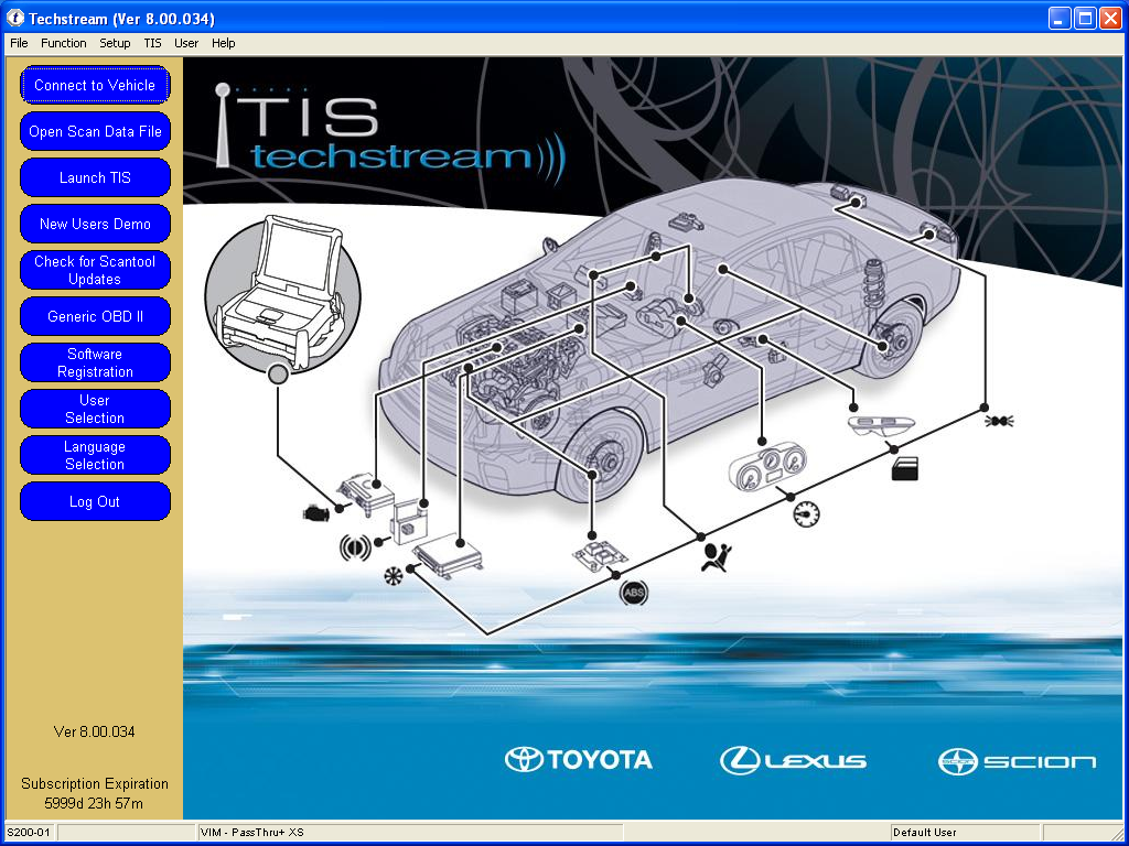 Cần bán máy chẩn đoán lỗi ô tô toyota techtream cable Toyota-Techstream-North-America-Region