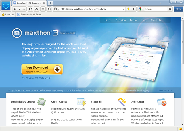  llـ Maxthon 3.1.3.200 من اسرع برامج  التصفح في نظري ـ داعم للمنتدى ـll Maxthon3.0userinterface