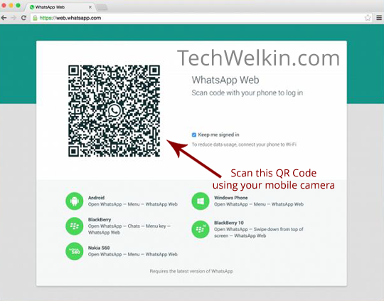 WhatsApp for PC: Install WhatsApp Web on Your Computer Whatsapp-web-scan-qr-code-techwelkin